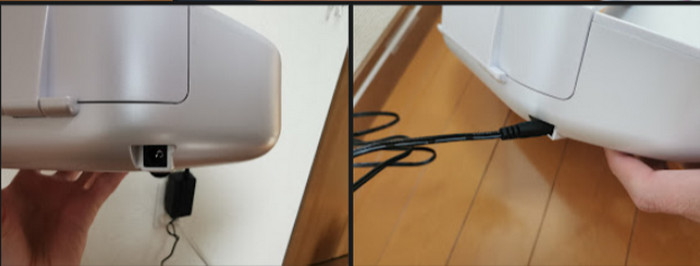 把充電器插到收納座背面